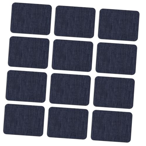 OSALADI 20 Stück Teiliges Bügelflicken Jeansflicken Aufbügelbare Rechteckige Denim Patches Dunkelblau Groß Für Kleidung DIY Taschen Reparatur Dekoration von OSALADI