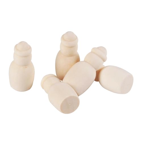 OSALADI 20 Stück Teiliges Diy Holzfiguren Bastelset für Kreative Graffiti Mini Dekorationen für Schreibtisch Pädagogisches Kreativität und Feinmotorik von OSALADI