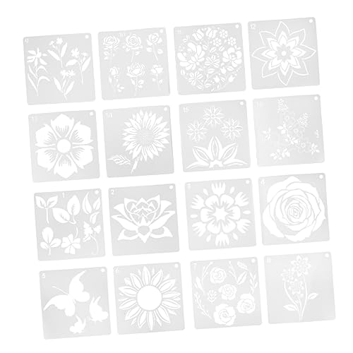 OSALADI 20 Stück Teiliges Diy Schablonen Set für Sonnenblumen Wiederverwendbare Malschablonen für Kreative Projekte für Wandgestaltung Scrapbooking und Bastelarbeiten von OSALADI