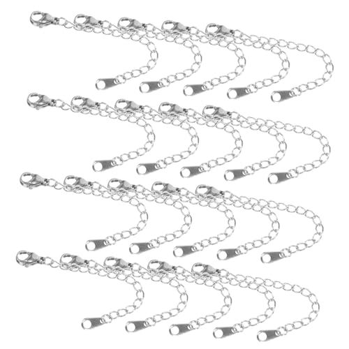 OSALADI 20 Stück Teiliges Edelstahl Kettenverlängerung mit Langlebigen Karabinerverschlüssen Verlängerungsketten für Halsketten und Armbänder Schmuckzubehör für DIY Schmuckherstellung OSALADI 20 Stück Teiliges Edelstahl Kettenverlängerung mit Langlebigen Karabinerverschlüssen Verlängerungsketten für Halsketten und Armbänder Schmuckzubehör für DIY Schmuckherstellung von OSALADI