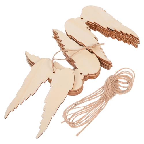 OSALADI 20 Stück Teiliges Engelsflügel Holzanhänger zum Bemalen Unlackierte Holz dekorationen mit Loch für DIY Weihnachts Hochzeits Festtagsdeko Vielseitige Bastelmaterialien OSALADI 20 Stück Teiliges Engelsflügel Holzanhänger zum Bemalen Unlackierte Holz dekorationen mit Loch für DIY Weihnachts Hochzeits Festtagsdeko Vielseitige Bastelmaterialien von OSALADI