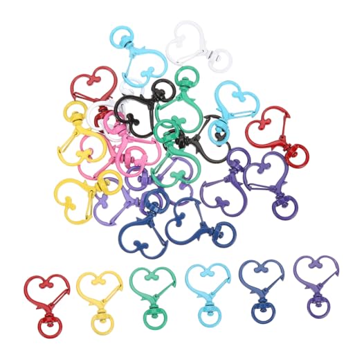 OSALADI 20 Stück Teiliges Herzförmiges Metall Schlüsselanhänger mit Feder Schnappverschluss Bunte DIY Schlüsselanhänger Clips für Schmuckherstellung und Taschenzubehör Rostfrei und OSALADI 20 Stück Teiliges Herzförmiges Metall Schlüsselanhänger mit Feder Schnappverschluss Bunte DIY Schlüsselanhänger Clips für Schmuckherstellung und Taschenzubehör Rostfrei und von OSALADI