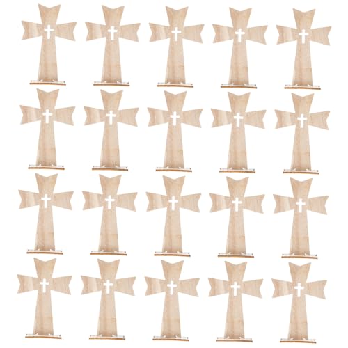 OSALADI 20 Stück Teiliges Holzkreuze Dekoration Stehendes Holzkreuz Handwerk für Wohnkultur Retro Design Glatte Oberfläche für Kapelle Büro und Zuhause OSALADI 20 Stück Teiliges Holzkreuze Dekoration Stehendes Holzkreuz Handwerk für Wohnkultur Retro Design Glatte Oberfläche für Kapelle Büro und Zuhause von OSALADI
