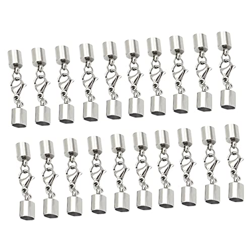 OSALADI 20 Stück Teiliges Lobster Verschluss Loch Schmuck Verschluss für Lederband Kette Vielseitiger Halsketten und Armbandverschluss Robust und Einfach zu Bedienen für DIY OSALADI 20 Stück Teiliges Lobster Verschluss Loch Schmuck Verschluss für Lederband Kette Vielseitiger Halsketten und Armbandverschluss Robust und Einfach zu Bedienen für DIY von OSALADI