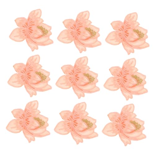 OSALADI 20 Stück Teiliges Lotusblumen Stickerei Applikationen Bestickte Flicken zum Aufnähen und Bügeln für Kleidung Taschen Hüte Langlebige Baumwollstoff Patches für DIY Mode Reparatur von OSALADI
