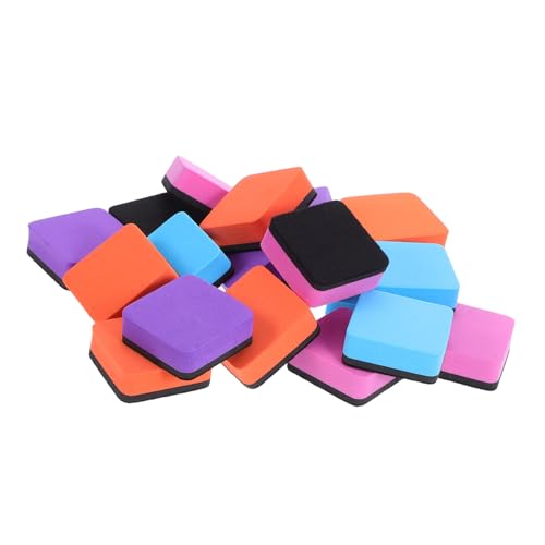 OSALADI 20 Stück Teiliges Magnetische Whiteboard-wischer Quadratisch EVA Filz Trocken Abwischbar Leicht für Schule Büro Klassenraum Nutzung in Orange Hellblau Violett OSALADI 20 Stück Teiliges Magnetische Whiteboard-wischer Quadratisch EVA Filz Trocken Abwischbar Leicht für Schule Büro Klassenraum Nutzung in Orange Hellblau Violett von OSALADI