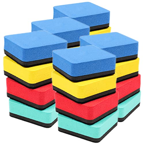 OSALADI 20 Stück Teiliges Magnetisches Whiteboard Radiergummi Farbenfrohe Eva Wischtücher für Whiteboards Magnetische Schul und Bürobedarf Praktisch und Langlebig von OSALADI