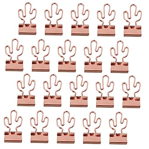 OSALADI 20 Stück Teiliges Metall Büroklammern Praktische Binder Clips für Organisation von Dokumenten für Büro Schule und Zuhause Roségold Kaktus Design OSALADI 20 Stück Teiliges Metall Büroklammern Praktische Binder Clips für Organisation von Dokumenten für Büro Schule und Zuhause Roségold Kaktus Design von OSALADI