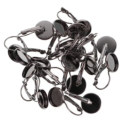 OSALADI 20 Stück Teiliges Ohrhaken mit Schwarzen Lünette Trays Langlebig und Glatt Diy Ohrring Basis für Individuelle Schmuckherstellung und Festival Accessoires OSALADI 20 Stück Teiliges Ohrhaken mit Schwarzen Lünette Trays Langlebig und Glatt Diy Ohrring Basis für Individuelle Schmuckherstellung und Festival Accessoires von OSALADI