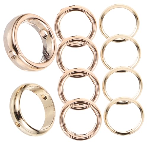 OSALADI 20 Stück Teiliges Perlenrahmen Runde Doppelloch Bead Frames aus Kupfer und Ccb Präzise Schmuckzubehör für DIY Armband Ohrring und Halskettenherstellung Kompatibel Bastelperlen von OSALADI