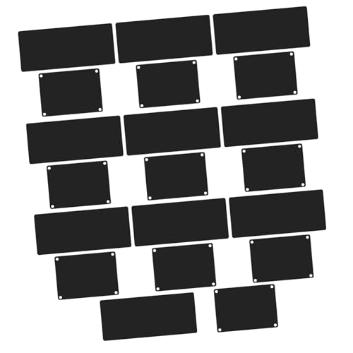 OSALADI 20 Stück Teiliges Schwarze Aluminium Türschilder mit Löchern Langlebige Metall Namensschilder zum Gravieren Vielseitige Blanko Schilder für Büro und DIY Nutzung OSALADI 20 Stück Teiliges Schwarze Aluminium Türschilder mit Löchern Langlebige Metall Namensschilder zum Gravieren Vielseitige Blanko Schilder für Büro und DIY Nutzung von OSALADI