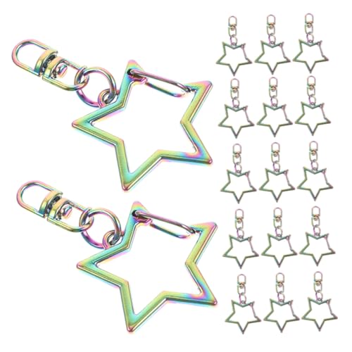 OSALADI 20 Stück Teiliges Stern-schlüsselanhänger Drehbarem Karabiner aus Zinklegierung Leichter Stern-snap-haken für Lanyards Taschen und Kreative Diy-schmuckprojekte von OSALADI
