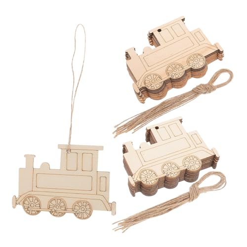 OSALADI 20 Stück Teiliges Zugform Robuste Hölzerne Dekorationen zum Basteln Wiederverwendbare Hängende Ornamente für Partygeschenke Tür Wanddeko Natürliche Holzeisenbahn Bastelmaterialien OSALADI 20 Stück Teiliges Zugform Robuste Hölzerne Dekorationen zum Basteln Wiederverwendbare Hängende Ornamente für Partygeschenke Tür Wanddeko Natürliche Holzeisenbahn Bastelmaterialien von OSALADI