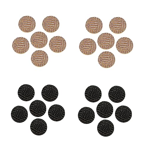 OSALADI 20 Stück Unisex Metallknöpfe für Kleidung Rund Gold und Schwarz Geeignet für Blazer Anzüge Pullover und Mehr Langlebig und Vielseitig Nähzubehör von OSALADI