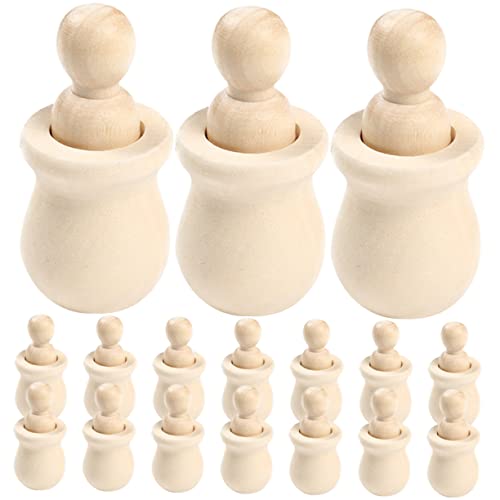 OSALADI 20 Stück Unlackierte Holzfiguren zum Basteln Diy Peg Dolls für Unvollendete Holzpuppen für Kreative Malprojekte und Heimdekoration OSALADI 20 Stück Unlackierte Holzfiguren zum Basteln Diy Peg Dolls für Unvollendete Holzpuppen für Kreative Malprojekte und Heimdekoration von OSALADI