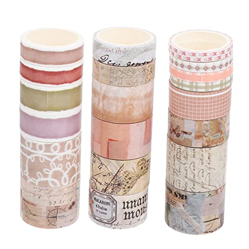 OSALADI 20 Stück Vintage Washi Tape Dekorative Masking Tapes für Diy Hand Account und Scrapbooking Sichere Reißbare und Wiederverwendbare Klebebänder für Bastelprojekte OSALADI 20 Stück Vintage Washi Tape Dekorative Masking Tapes für Diy Hand Account und Scrapbooking Sichere Reißbare und Wiederverwendbare Klebebänder für Bastelprojekte von OSALADI