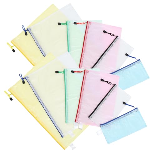 OSALADI 20 Stück Zipper Tasche Transparent Zipper Beutel für Dokumente für Schule Büro und Aufbewahrung von Schreibwaren von OSALADI