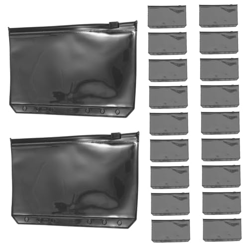 OSALADI 20 Stück a6 Reißverschlusstasche Taschen 6-Loch-Ordner Ordner mit 6 Löchern Dokumenttasche Datei Budget-Ordnertasche Beutel mit losen Blättern Dokumentbeutel PVC Schwarz OSALADI 20 Stück a6 Reißverschlusstasche Taschen 6-Loch-Ordner Ordner mit 6 Löchern Dokumenttasche Datei Budget-Ordnertasche Beutel mit losen Blättern Dokumentbeutel PVC Schwarz von OSALADI