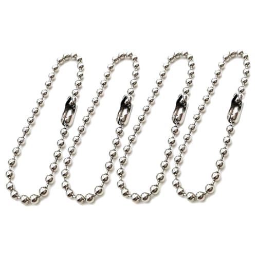 OSALADI 200 Stück Einstellbare Edelstahl Kugelkette Silber mit Verbinder Schlüsselanhänger Tag Key Rings für DIY Schmuck Basteln und Anhänger OSALADI 200 Stück Einstellbare Edelstahl Kugelkette Silber mit Verbinder Schlüsselanhänger Tag Key Rings für DIY Schmuck Basteln und Anhänger von OSALADI