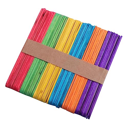 OSALADI 200 Stück Farbige Holzstiele für Eiscreme Jumbo Bastelsticks für Kreative Popsicles für Diy Projekte und Bastelarbeiten im Sommer OSALADI 200 Stück Farbige Holzstiele für Eiscreme Jumbo Bastelsticks für Kreative Popsicles für Diy Projekte und Bastelarbeiten im Sommer von OSALADI