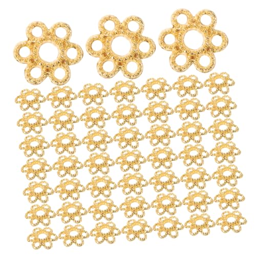 OSALADI 200 Stück Goldene Perlenkappen Legierung Blütenförmige Spacer Beads für DIY Schmuckherstellung für und Armbänder von OSALADI