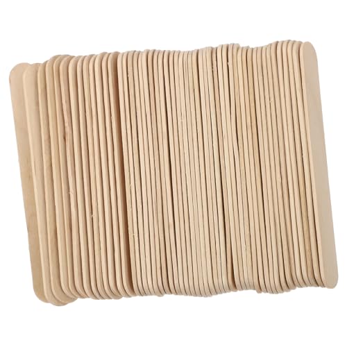 OSALADI 200 Stück Holz Eisstiele für Diy Eiscreme Sticks Lebensmittelechtem Birkenholz für Kreative Bastelprojekte und Eiscreme Herstellung von OSALADI