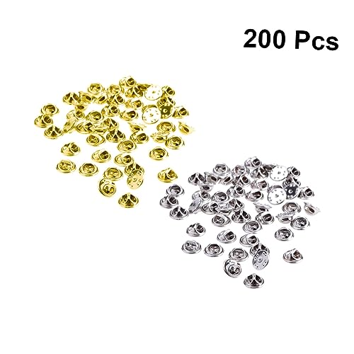OSALADI 200 Stück Metall Pin Backs Ersatz Kupplung Anstecknadel Rückseite Gold Silber Federbelastete Halter für Abzeichen Leichte Metall Clutch für Anstecker und Bastelarbeiten OSALADI 200 Stück Metall Pin Backs Ersatz Kupplung Anstecknadel Rückseite Gold Silber Federbelastete Halter für Abzeichen Leichte Metall Clutch für Anstecker und Bastelarbeiten von OSALADI