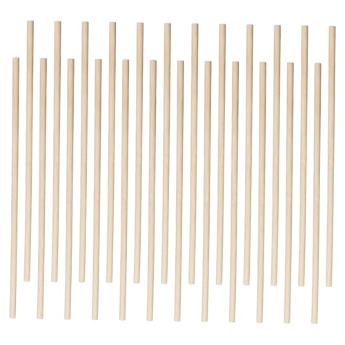 OSALADI 200 Stück Naturbelassene Glatte Holzstäbe Runde Holz dübel für Kinderhandwerk DIY Bastelmaterial Schadstofffrei Bruchsicher für Kreative Kinderprojekte von OSALADI