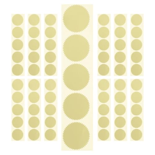 OSALADI 200 Stück Schablonenaufkleber Aufkleber zum Prägen Aufkleber für Abschlusszeugnisse gestanzte Siegelaufkleber Gold Glückwunschbriefaufkleber Aufkleber für Zertifizierungsetiketten OSALADI 200 Stück Schablonenaufkleber Aufkleber zum Prägen Aufkleber für Abschlusszeugnisse gestanzte Siegelaufkleber Gold Glückwunschbriefaufkleber Aufkleber für Zertifizierungsetiketten von OSALADI