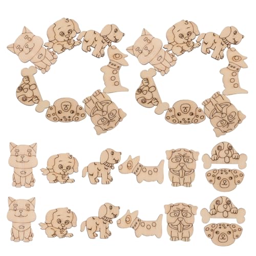OSALADI 200 Stück Teiliges Holz Tierfiguren zum Bemalen Stabile Unlackierte Holz Ausschnitte Katze und Hund DIY Bastelset für Kreative und Heimdekoration OSALADI 200 Stück Teiliges Holz Tierfiguren zum Bemalen Stabile Unlackierte Holz Ausschnitte Katze und Hund DIY Bastelset für Kreative und Heimdekoration von OSALADI
