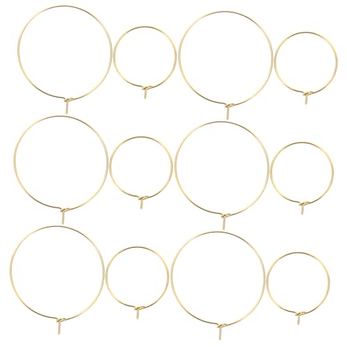 OSALADI 200 Stück Teiliges Ohrring-hoop- Vergoldete Runde Metallringe in Vielseitig für Diy-schmuckherstellung Kompatibel mit Charms und Perlen für Anfänger und Kreative Ohrringgestaltung von OSALADI