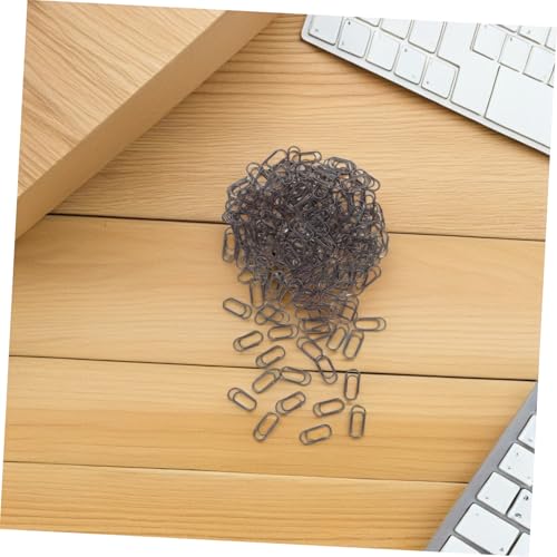 OSALADI 200 Stück Vintage Mini Metall Büroklammern Schwarznickel Starke Klammern für Papierorganisation Vielseitige Metall Stationery Clips für Büro Schule Kreative Bastelprojekte von OSALADI