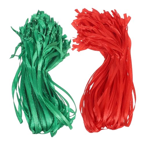 OSALADI 200 Stück Weihnachtsbaum Hängebänder Ornamentbänder Weihnachtsornament Aufhänger Weihnachtsbaum Bandhaken Rotes Band Für Ornamente Baumornament Aufhänger Ornamentschnur Aus von OSALADI