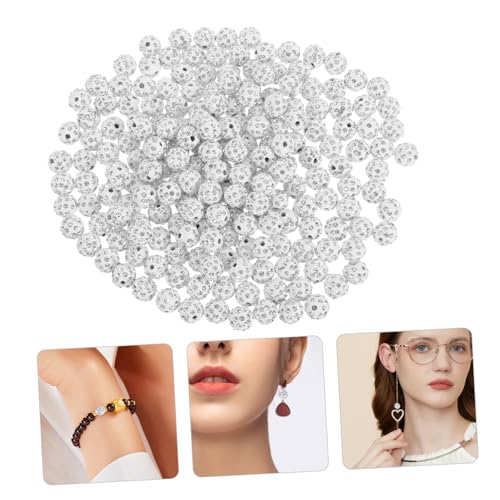 OSALADI 200 Stück Weiße Runde Strass Perlen für Schmuckherstellung Glänzende Disco Kugel Perlen für Baseball Halsketten Diy Armbänder und Kreative Bastelprojekte OSALADI 200 Stück Weiße Runde Strass Perlen für Schmuckherstellung Glänzende Disco Kugel Perlen für Baseball Halsketten Diy Armbänder und Kreative Bastelprojekte von OSALADI