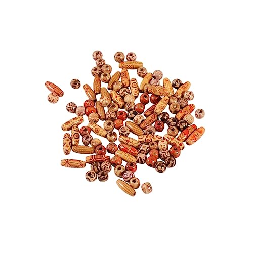 OSALADI 200Stücke Holzperlen Farbige Runde DIY Bastelperlen Naturholz Schmuckzubehör für Armbänder Halsketten und Heimdeko für Bastelprojekte und von OSALADI