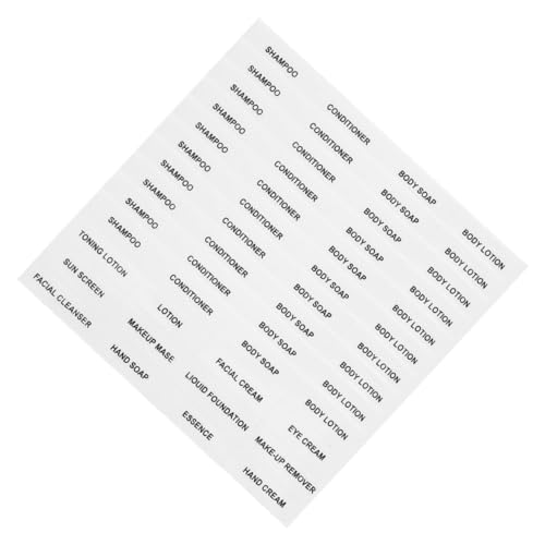 OSALADI 20Blätter Reisekosmetik Transparente Aufkleber für Flaschen Praktische für Kosmetik und Pflegeprodukte zur Organisation und Kennzeichnung OSALADI 20Blätter Reisekosmetik Transparente Aufkleber für Flaschen Praktische für Kosmetik und Pflegeprodukte zur Organisation und Kennzeichnung von OSALADI
