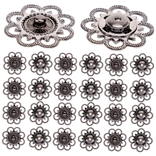 OSALADI 20Paare Robuste Runde Schnappknöpfe Legierung Dekorative Nähknöpfe Blumenform für Kostümdekorationen und DIY Projekte Color OSALADI 20Paare Robuste Runde Schnappknöpfe Legierung Dekorative Nähknöpfe Blumenform für Kostümdekorationen und DIY Projekte Color von OSALADI