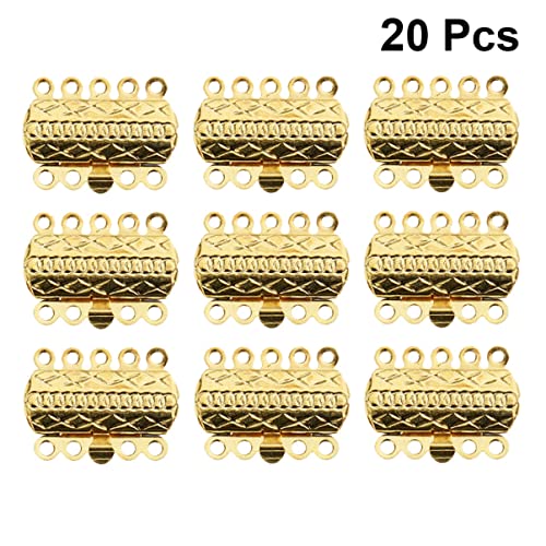 OSALADI 20Stücke Schmuckherstellung Zubehör Reihige Verbindungsschnallen für Armbänder und Goldene Verschlüsse für DIY Schmuckprojekte OSALADI 20Stücke Schmuckherstellung Zubehör Reihige Verbindungsschnallen für Armbänder und Goldene Verschlüsse für DIY Schmuckprojekte von OSALADI