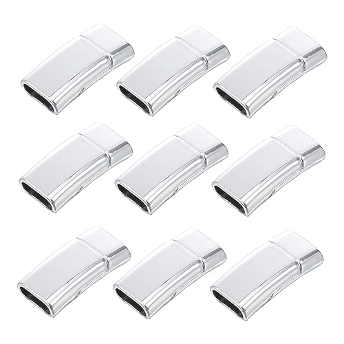 OSALADI 20Stücke Silber Magnetverschluss für Schmuckherstellung Starke Armbandverbinder für Kordel und Lederdesigns für DIY Projekte Einfach zu Bedienen von OSALADI