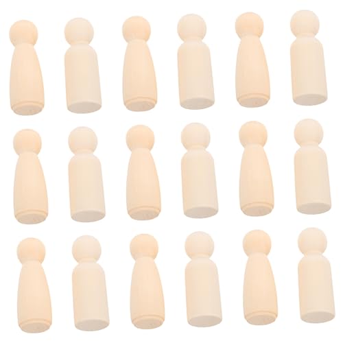 OSALADI 20Stücke Unbemalte Steckpuppen Naturholz Große Marionetten für Bastelprojekte Sicher und Langlebig Beige OSALADI 20Stücke Unbemalte Steckpuppen Naturholz Große Marionetten für Bastelprojekte Sicher und Langlebig Beige von OSALADI