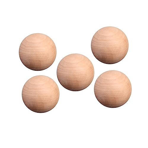 OSALADI 20Stücke Unlackierte Holzkugeln Runde DIY Bastelkugeln für Schmuck und Projekte Glatte Oberfläche Unvollendete Holzperlen für Bastelarbeiten von OSALADI
