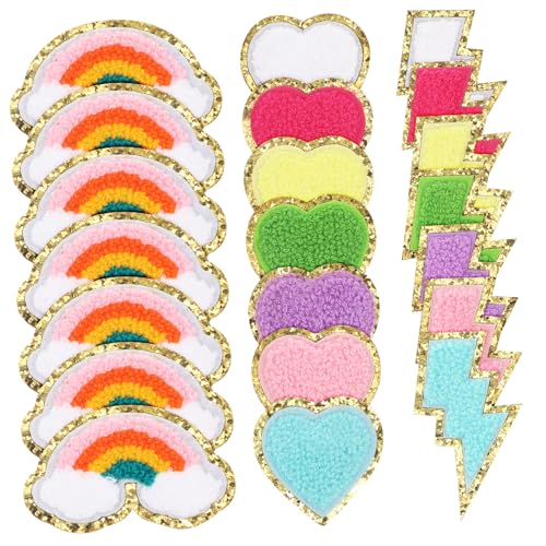 OSALADI 21 Stk. Aufkleber -stickerei Mädchen Bestickt Kleidung Benutzerdefinierte Patches Lustige Patches Applikation Nähen Aufnäher Nähen Applikationen Jeans-patches Handtuchstickerei von OSALADI