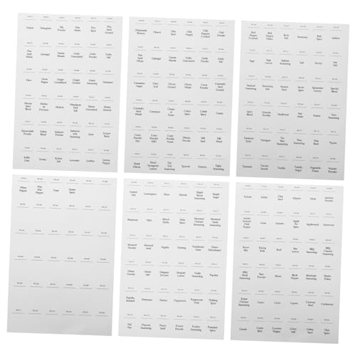 OSALADI 216 Stück Wasserdichtes und öldichtes Etikett Kochen Etiketten für Gläser Etiketten für Küchenvorräte Etiketten für Gewürzflaschen Etikett der Gewürzflasche PVC selbstklebend Weiß OSALADI 216 Stück Wasserdichtes und öldichtes Etikett Kochen Etiketten für Gläser Etiketten für Küchenvorräte Etiketten für Gewürzflaschen Etikett der Gewürzflasche PVC selbstklebend Weiß von OSALADI