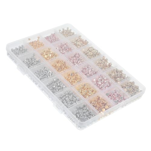 OSALADI 2160 Stück DIY Perlen Set Bunte Kunststoffperlen für Armband Schmuckherstellung Perlen zum Auffädeln für Ketten Ohrringe und Mehr von OSALADI