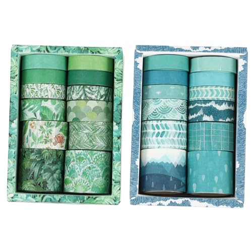 OSALADI 24 Rollen Washi Tape Set für DIY Bastelprojekte Dekoratives Klebeband mit Vielfältigen Mustern für Scrapbooking Journaling und Kreative Dekorationen von OSALADI