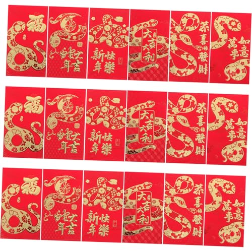 OSALADI 24 Stück Chinesische Rote Umschläge mit Cartoon Schlangendesign Traditionelle Glücksumschläge für Mondneujahr Hochzeiten und Dekorative Geldgeschenke OSALADI 24 Stück Chinesische Rote Umschläge mit Cartoon Schlangendesign Traditionelle Glücksumschläge für Mondneujahr Hochzeiten und Dekorative Geldgeschenke von OSALADI