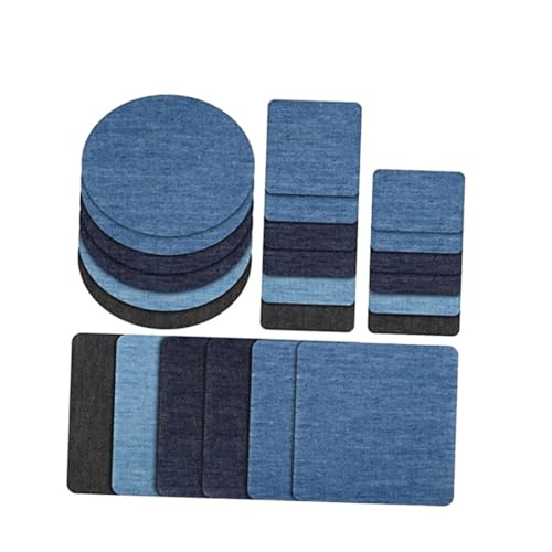 OSALADI 24 Stück Denim Flicken Aufbügelbare Jeans Patches in Farben Reparatur für Kleidung zum Dekorieren Flickern von Jeans und Stoffen Zufällige Farbe OSALADI 24 Stück Denim Flicken Aufbügelbare Jeans Patches in Farben Reparatur für Kleidung zum Dekorieren Flickern von Jeans und Stoffen Zufällige Farbe von OSALADI