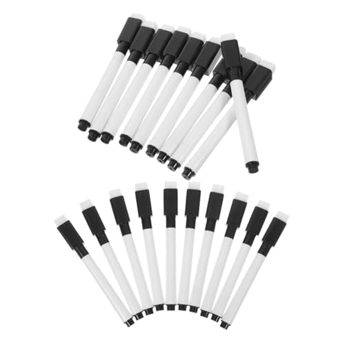 OSALADI 24 Stück Magnetische Whiteboard Marker mit Radiergummikappe Abwischbare Stifte mit Feiner Spitze für Lehrer Schüler und Bürobedarf Vielseitig Einsetzbar Glatten Oberflächen von OSALADI