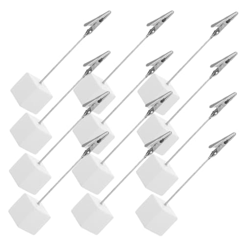 OSALADI 24 Stück Memohalter Aus Holz Fotohalterständer Ständer Für Fotoclips Lebensmittel -tags Für Buffet Lesezeichen-halter, Grafikkarte Inhaber Der Tabellennummer Weiß Legierung OSALADI 24 Stück Memohalter Aus Holz Fotohalterständer Ständer Für Fotoclips Lebensmittel -tags Für Buffet Lesezeichen-halter, Grafikkarte Inhaber Der Tabellennummer Weiß Legierung von OSALADI