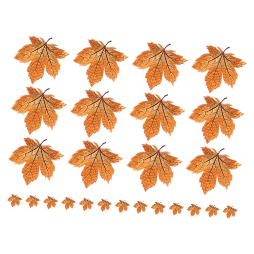 OSALADI 24 Stück Teiliges Ahornblatt Stickapplikationen zum Aufbügeln und Aufnähen Bunte DIY Stoffpatches für Kleidung Reparatur und Dekoration Vielseitig Einsetzbare Nähzubehör für Hosen von OSALADI